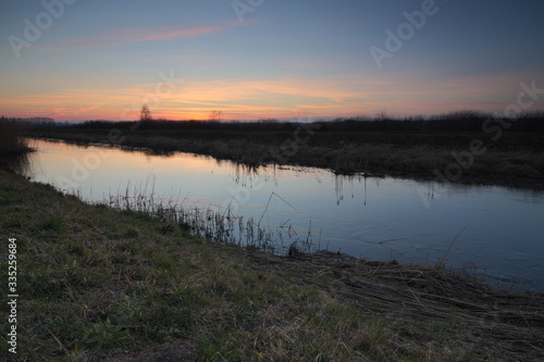 Sunset on the river