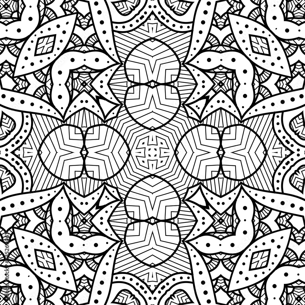 Fototapeta premium mandala background, Seamless ethnic and tribal pattern, mandala design