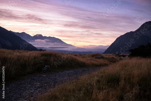 Sonnenaufgang am Mount Cook in Neuseeland