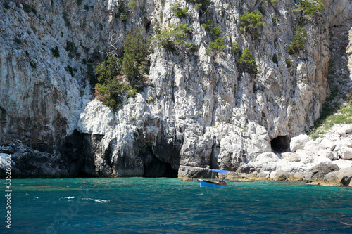 Capri, Italy: Lounging on the beautiful waters in a small boat in the summertime.