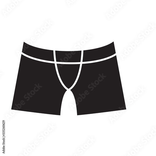 men underwear icon black silhouette vector illustration