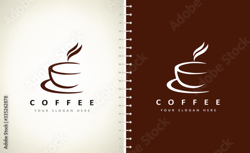 Coffee cup logo vector design.