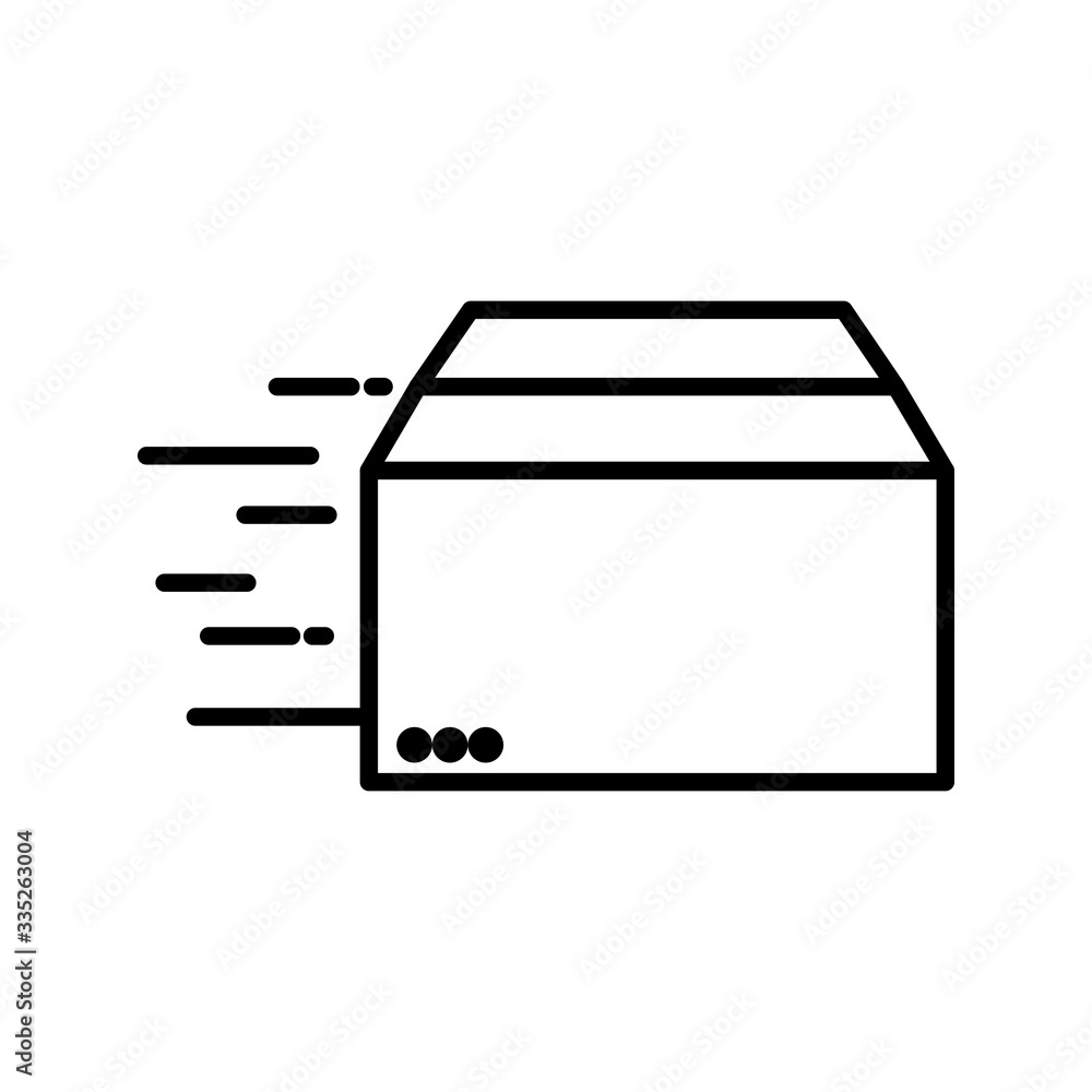 Delivery box line style icon vector design Delivery box line style icon vector design