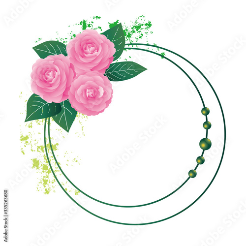 Background illustration of Camellia decorations