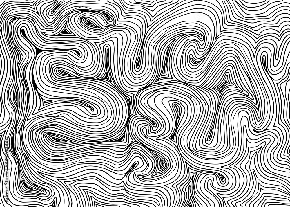 Obraz premium Topographic abstraction background concept . lines art contour Shape vector design. Black and white lines