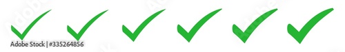 Check Mark Icon Green | Checkmark Illustration | Tick Symbol | Voting Logo | Approved Sign | Isolated | Variations