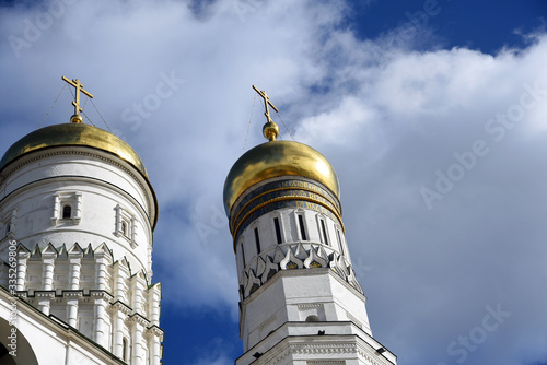 Architecture of Moscow Kremlin. Popular landmark.