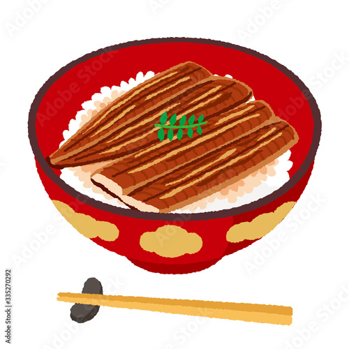 うな丼のイラスト