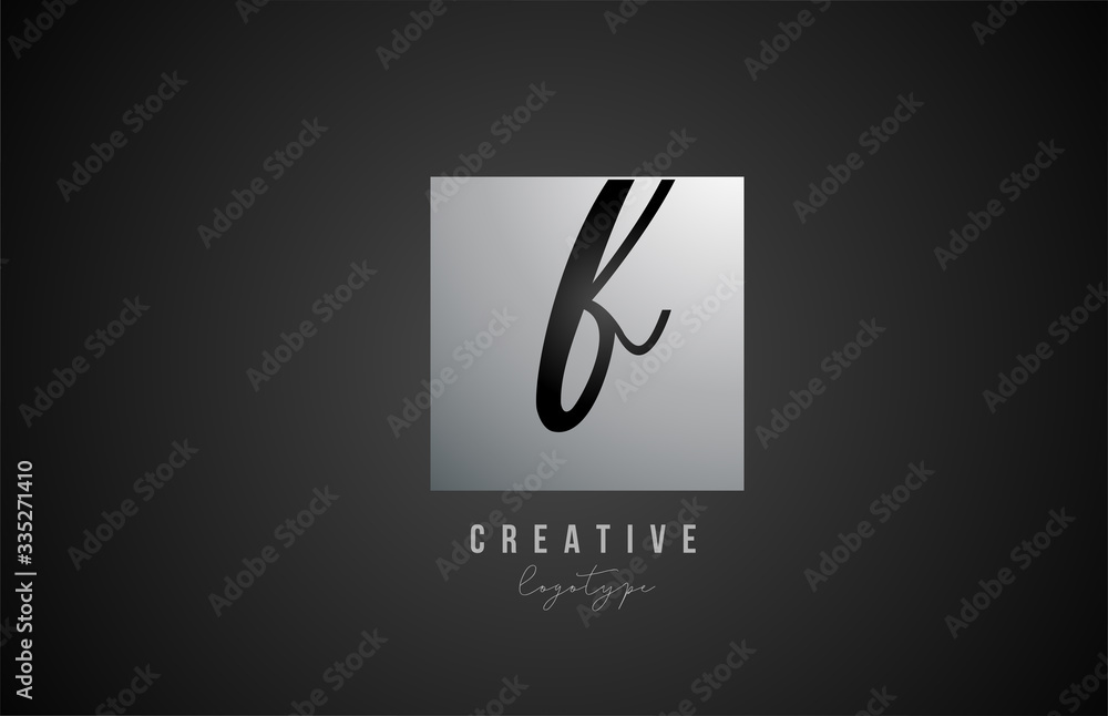 silver metal grey F square alphabet letter logo icon design for business and company silver metal grey F square alphabet letter logo icon design for business and company