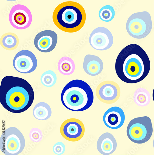 Evil eye protection signs. Turkish amulet. Glass islamic, arabian or turkish amulet. Vector illustration