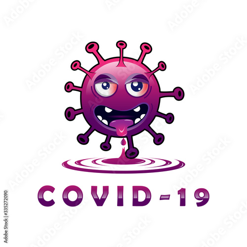 dangerous coronavirus / covid-19 logo icon that is ready to pounce