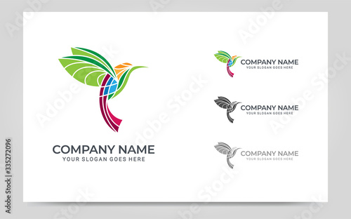 Modern Bird logo design. Vector graphic illustration