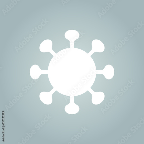 Coronavirus Bacteria Cell Icon, 2019-nCoV Novel Coronavirus Bacteria. No Infection and Stop Coronavirus Concepts. Dangerous Coronavirus Cell in China, Wuhan. Isolated Vector Icon