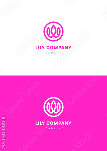 Water lily company logo template.