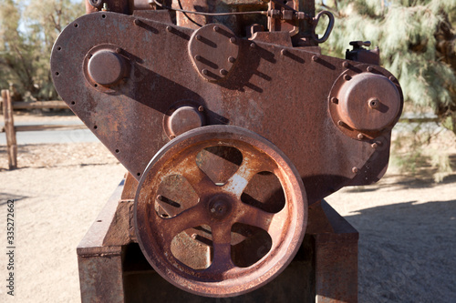 California / USA - August 22, 2015: A old engine in Death Valley National Park, California, USA