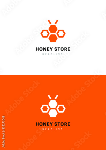 Honey store company logo tamplate.