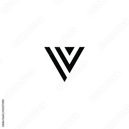 IV LETTER VECTOR LOGO ABSTRACT TEMPLATE