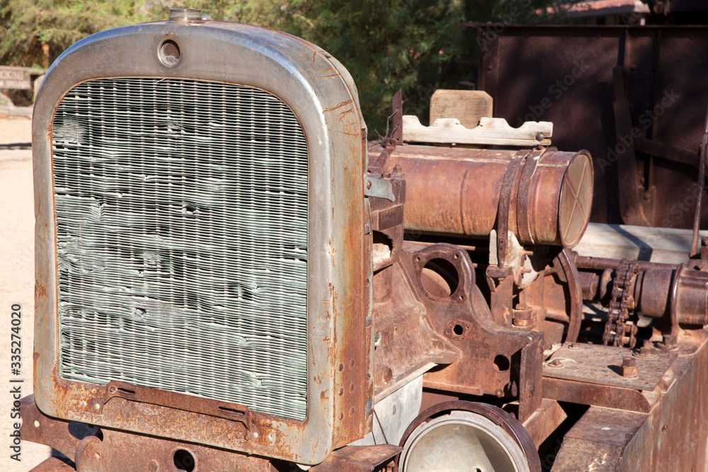 California / USA - August 22, 2015: A old engine in Death Valley National Park, California, USA