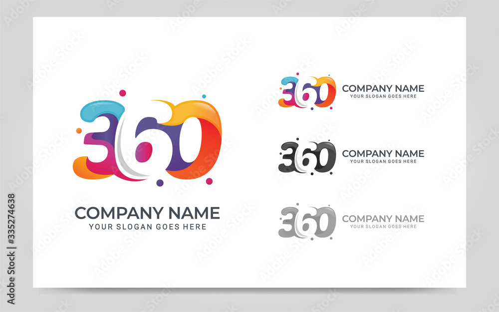 360 colorful logo design. Editable modern logo design. 360 colorful logo design. Editable modern logo design.