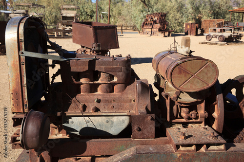 California / USA - August 22, 2015: A old engine in Death Valley National Park, California, USA photo