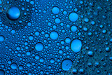  Water Abstract Macro Foam Background. Blue toned