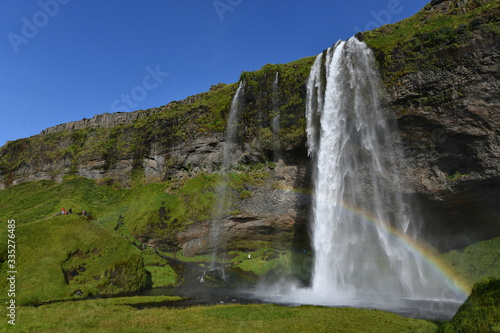 Fototapeta Naklejka Na Ścianę i Meble -  waterfall in Iceland with rainbow