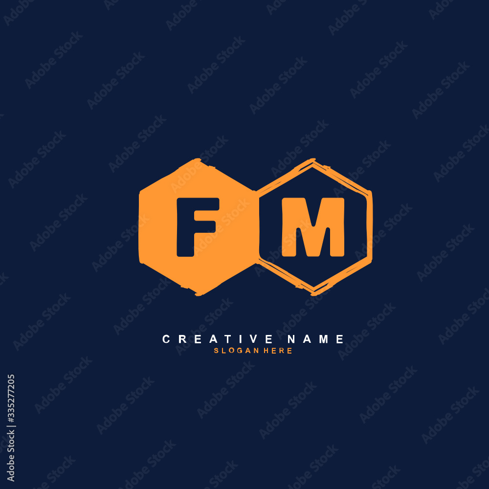 F M FM Initial logo template vector. Letter logo concept F M FM Initial logo template vector. Letter logo concept