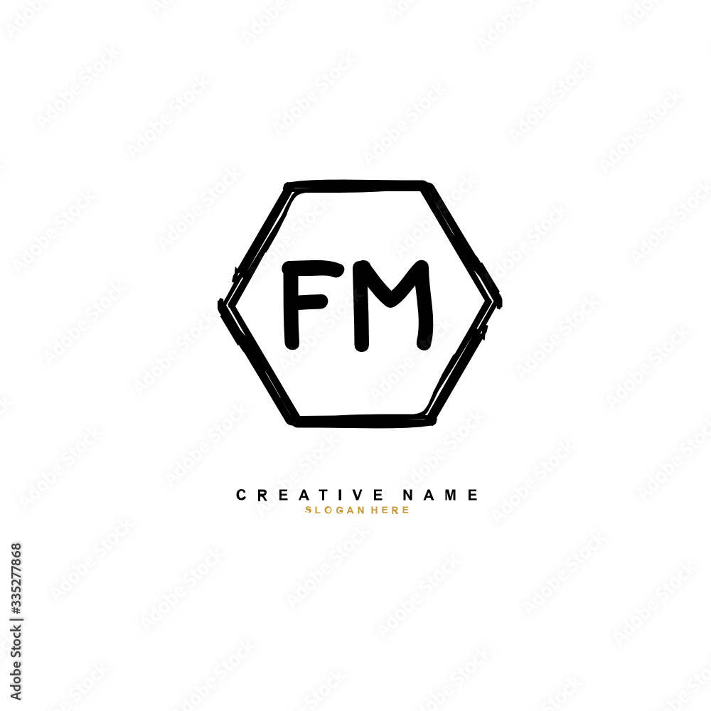 F M FM Initial logo template vector. Letter logo concept F M FM Initial logo template vector. Letter logo concept