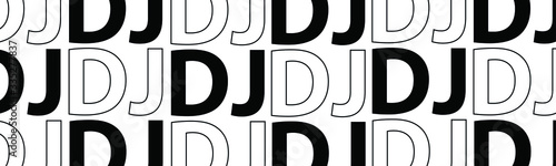 dj lettering. The illustration is isolated on a white background. Can be used for banners and web design.