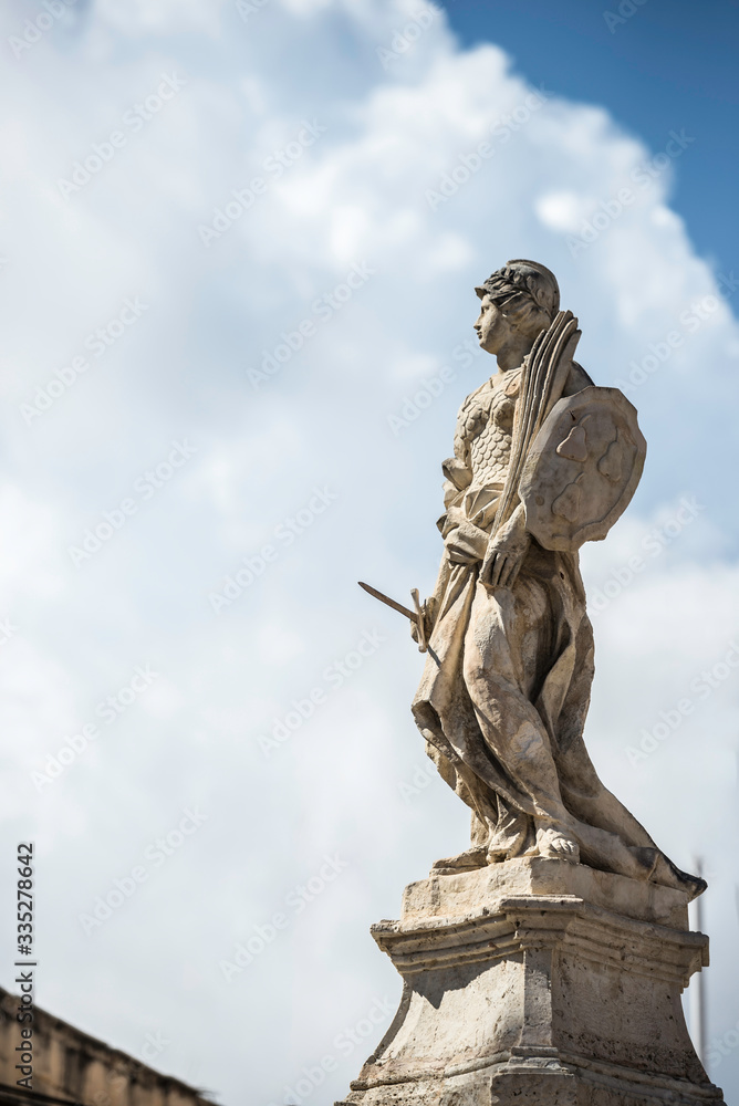Malta / Malta 09/30/2015.Victory Monument In Vittoriosa Square OF Birgu, Malta