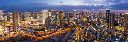 Wall Mural skyline cityscape of Osaka in Japan