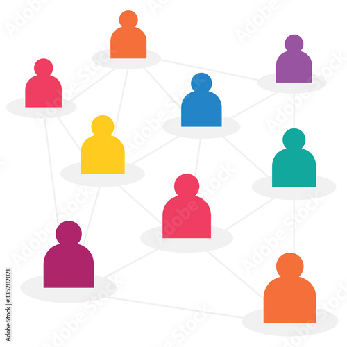 social distance due to coronavirus pandemic- vector illustration