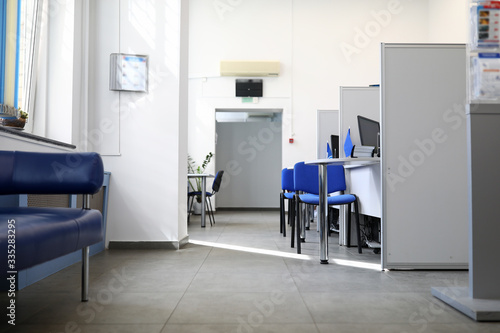 Empty company office in time of coronavirus quarantine
