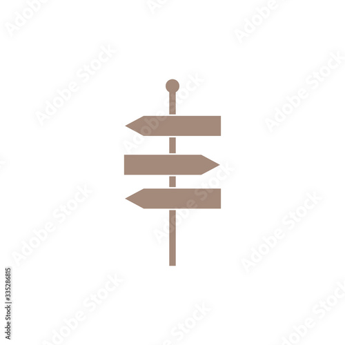 The signpost icon vector, solid illustration, pictogram isolated on white backround eps 10