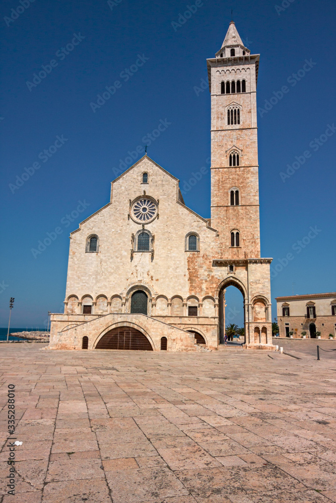 Fototapeta premium Panoramic view of the Romanesque cathedral of Trani in Puglia, Italy.