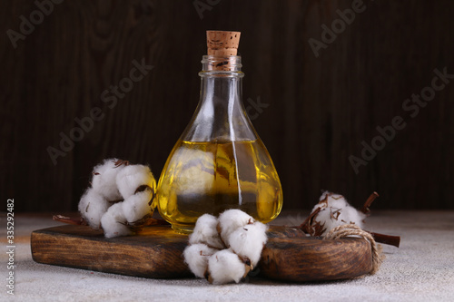 natural cottonseed oil for healthy food photo