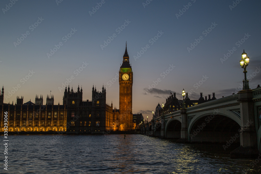 Houses of Parliament, Palace of Westminster, London, dusk