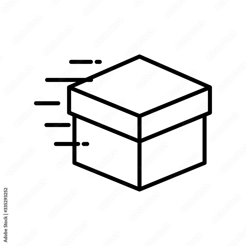 Delivery box line style icon vector design Delivery box line style icon vector design