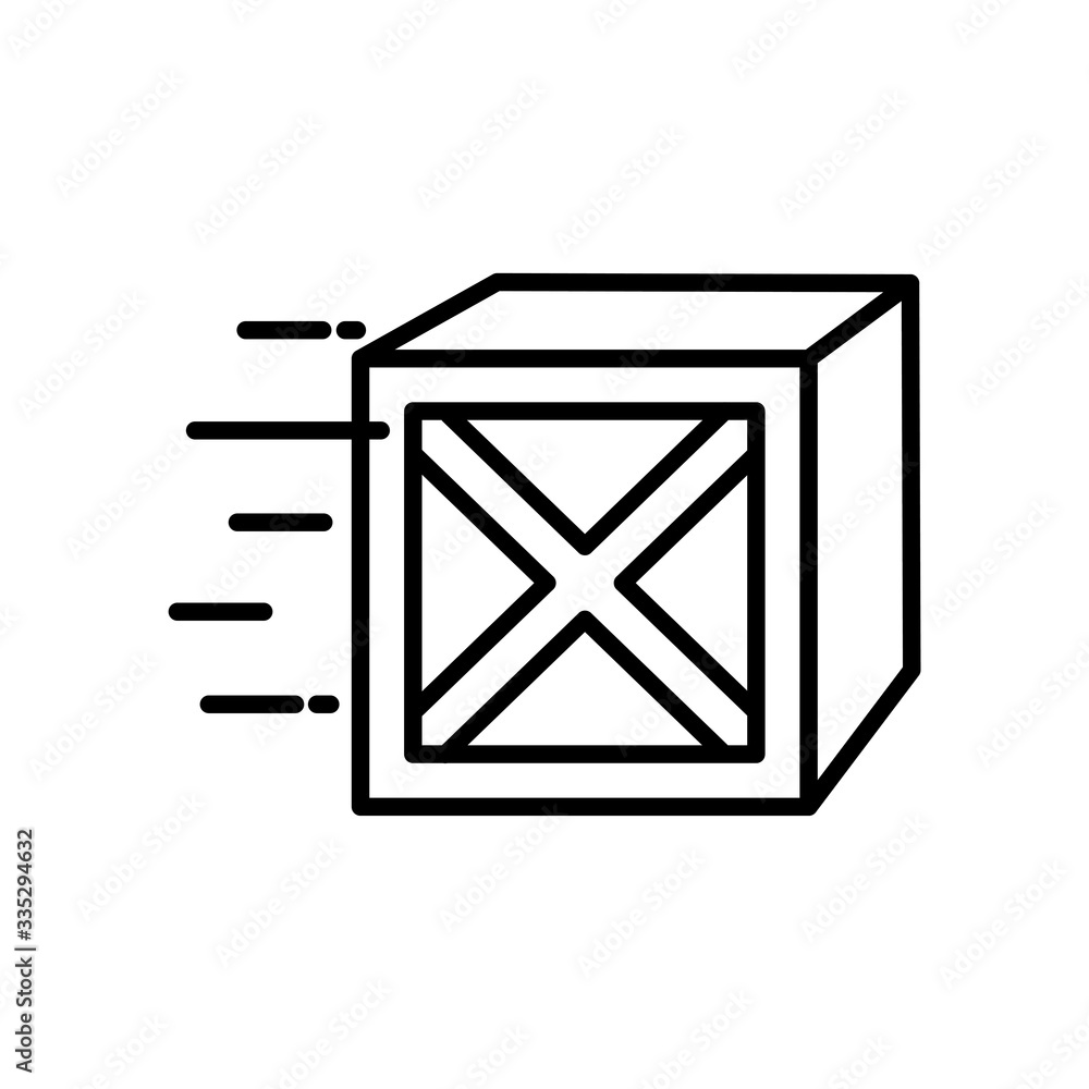 Delivery box line style icon vector design Delivery box line style icon vector design