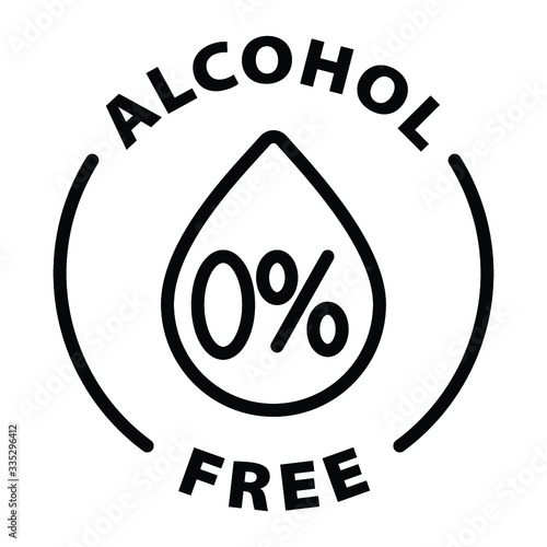 alcohol free black outline icon