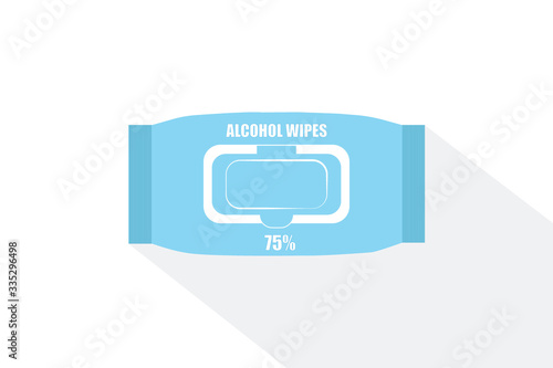 vector alcohol wipes package, antibacterial, disinfection, sterilization