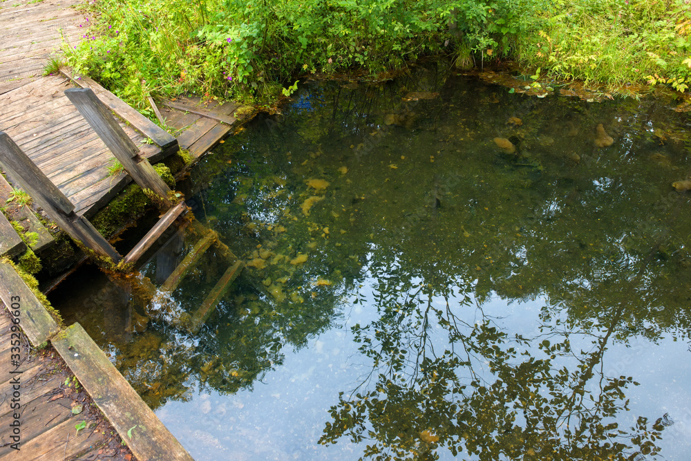 Kazan source of Mshenskie springs. Tver region, Russia Kazan source of Mshenskie springs. Tver region, Russia