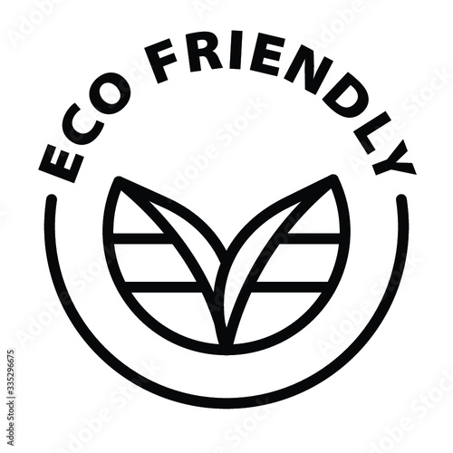 eco friendly black outline icon