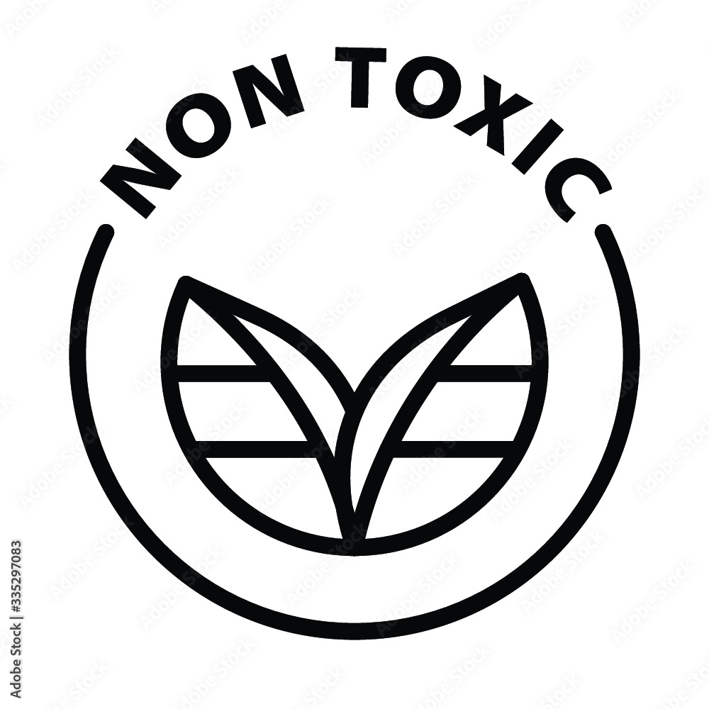 Non toxic black outline icon - obrazy, fototapety, plakaty 