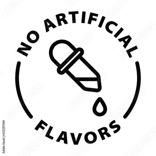 no artificial flavors black outline icon