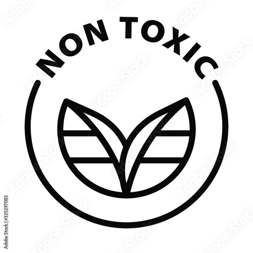 Non toxic black outline icon