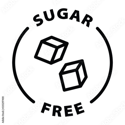 Sugar free black outline icon