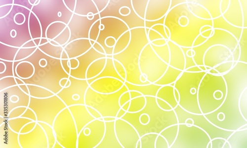 Arrière-plan abstrait avec cercle irréguliers sur fond multicolore.