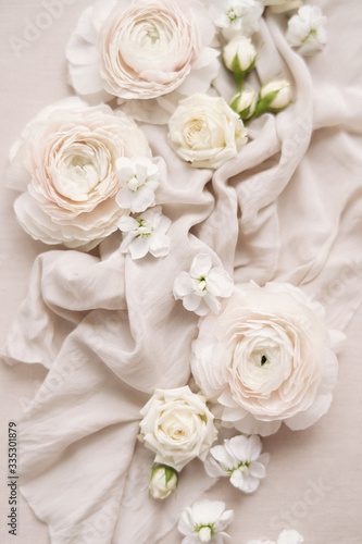 Flatlay, flowers