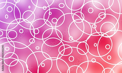 Arrière-plan abstrait avec cercles  irréguliers sur fond rose.